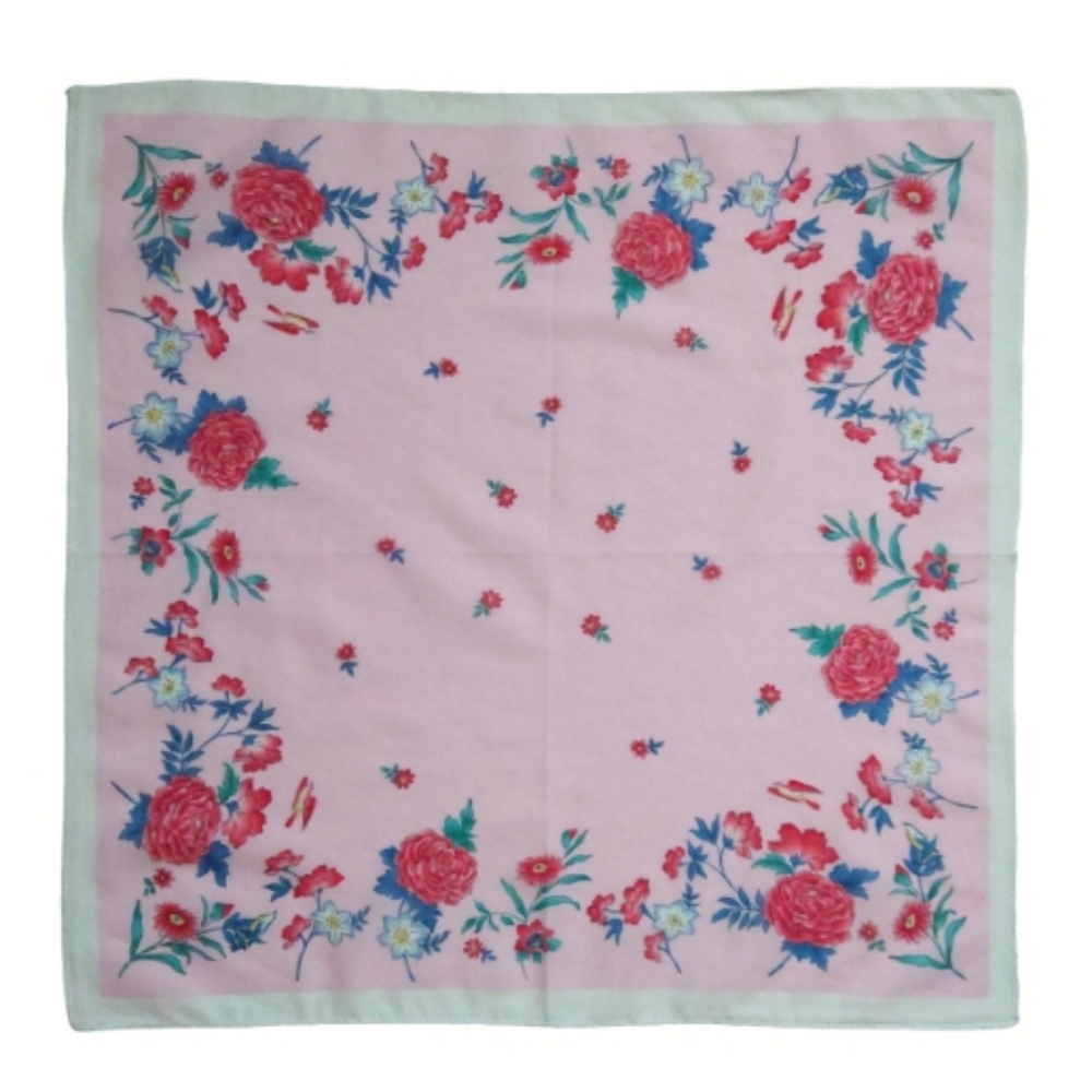 New Cotton Pocket Square Small Scarf Handkerchief Floral Patern